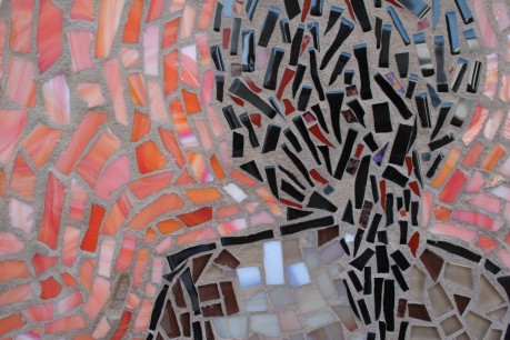 Mari girl wall hanging- detail