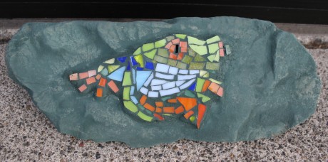 Mosaic on rock