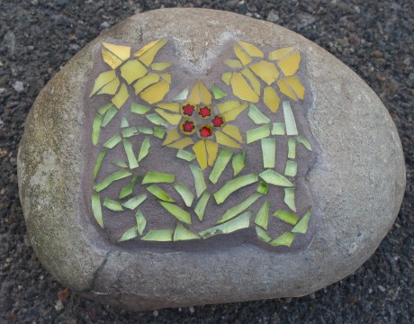 Mosaic on rock